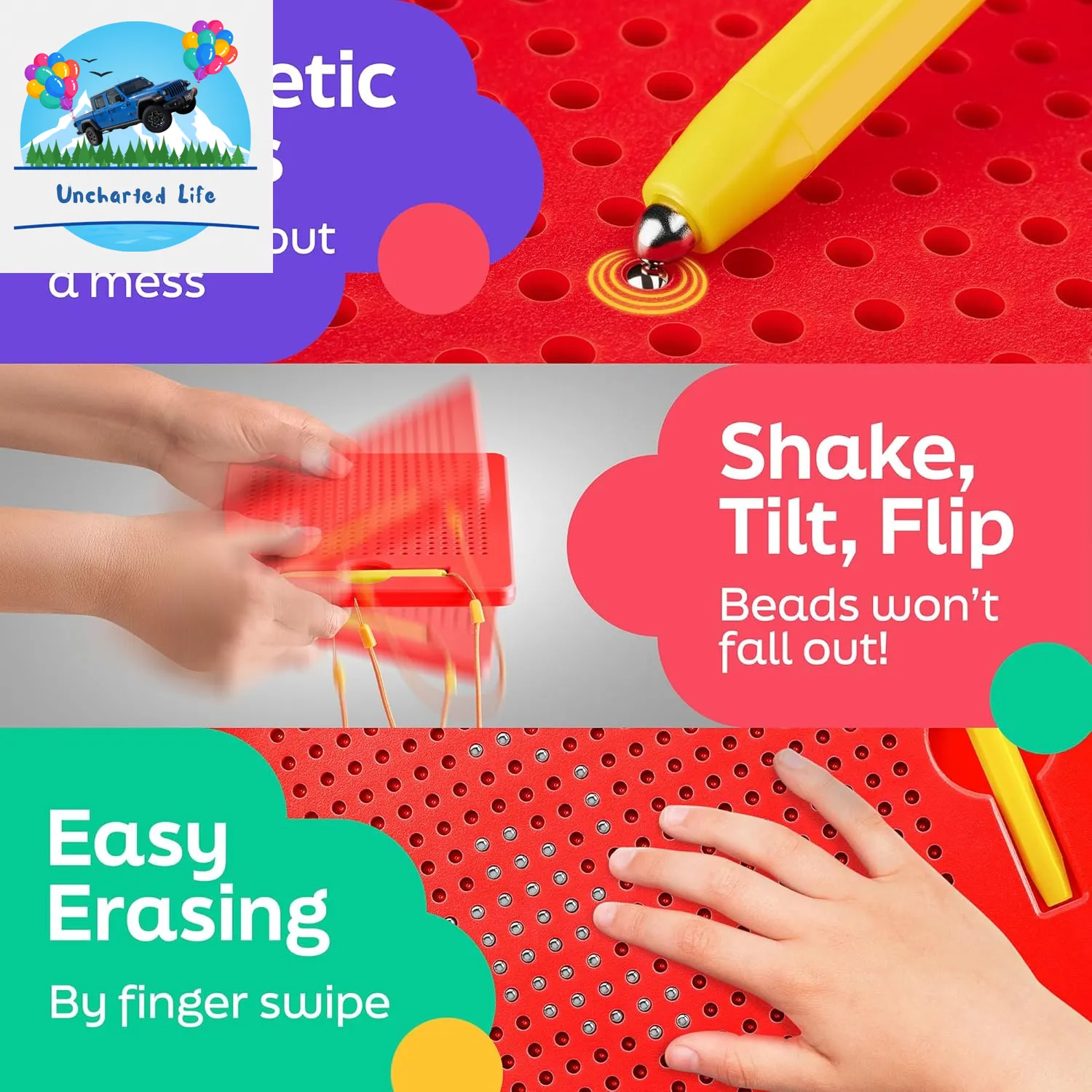 Magnetic Drawing Board for Kids – Glamping Travel Activity Toy