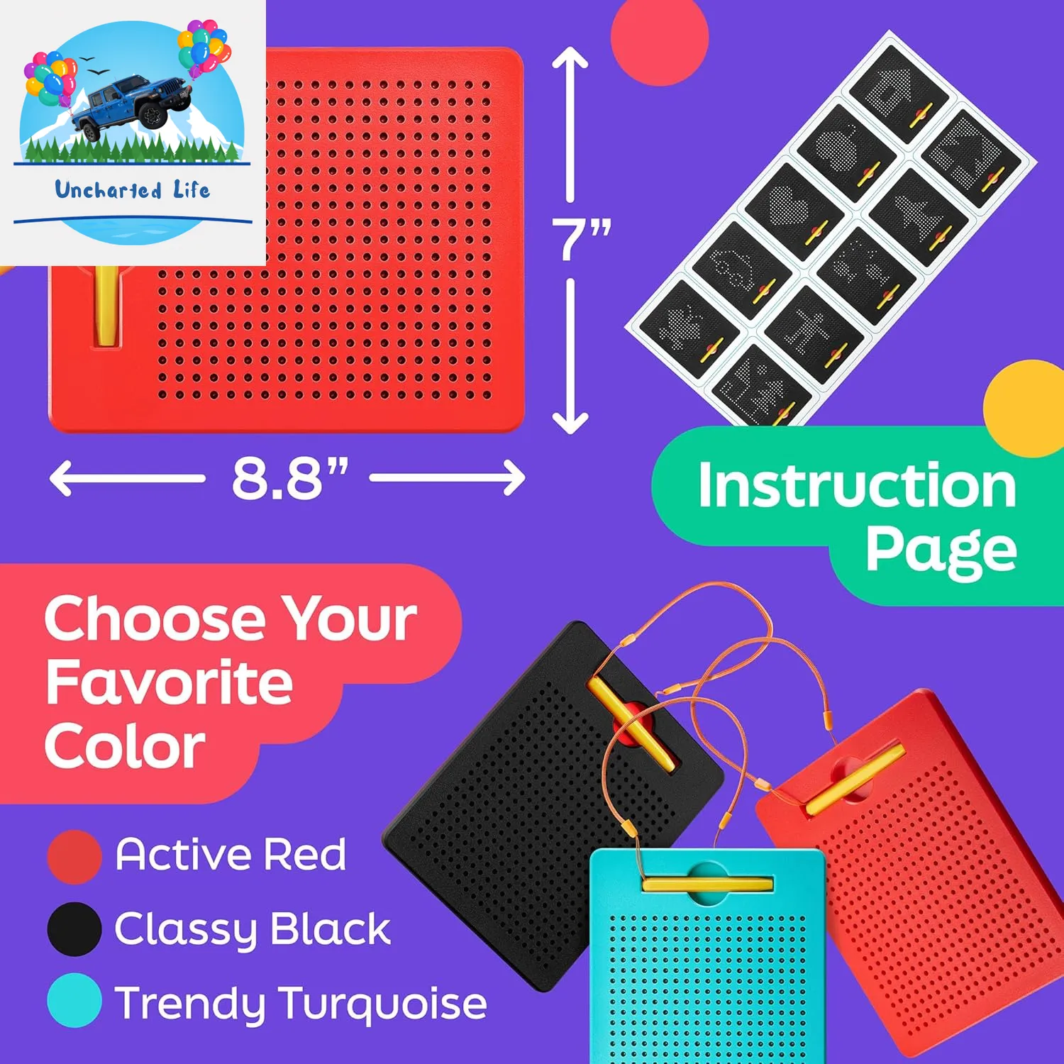 Magnetic Drawing Board for Kids – Glamping Travel Activity Toy