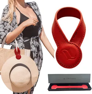 Magnetic Hat Clip for Travel on Bag | Fashionable Travel Accessories For Women | Leather Hat Holder With Strong Magnet For Handbags, Purses, Backpacks, Luggage, And Totes