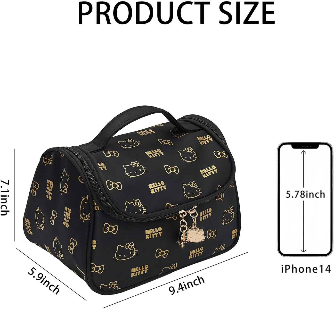 Makeup Bags for Women | Zipper Luxury Printed Cosmetic Bag with Handle | Cute Travel Toiletry Bag Organizer - Lovely Gifts for Her