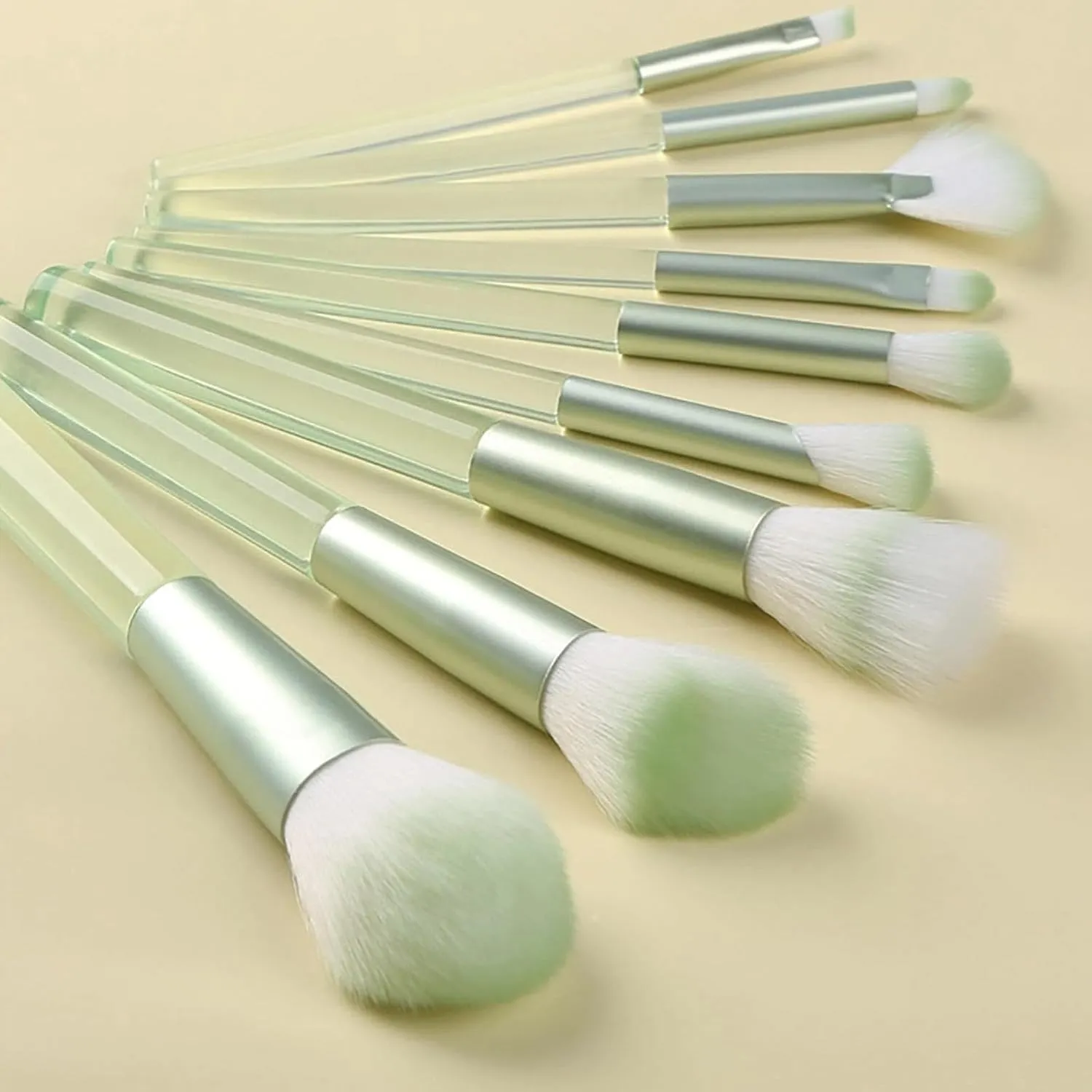 Makeup Brushes with Storage Case, 9 Pcs Premium Synthetic Flat Foundation Brush,Eyeliner Blending Contour Powder Concealer Eyeshadow Brushes,Gifts for Mom