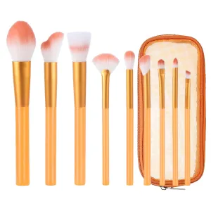 Makeup Brushes with Storage Case, 9 Pcs Premium Synthetic Flat Foundation Brush,Eyeliner Blending Contour Powder Concealer Eyeshadow Brushes,Gifts for Mom