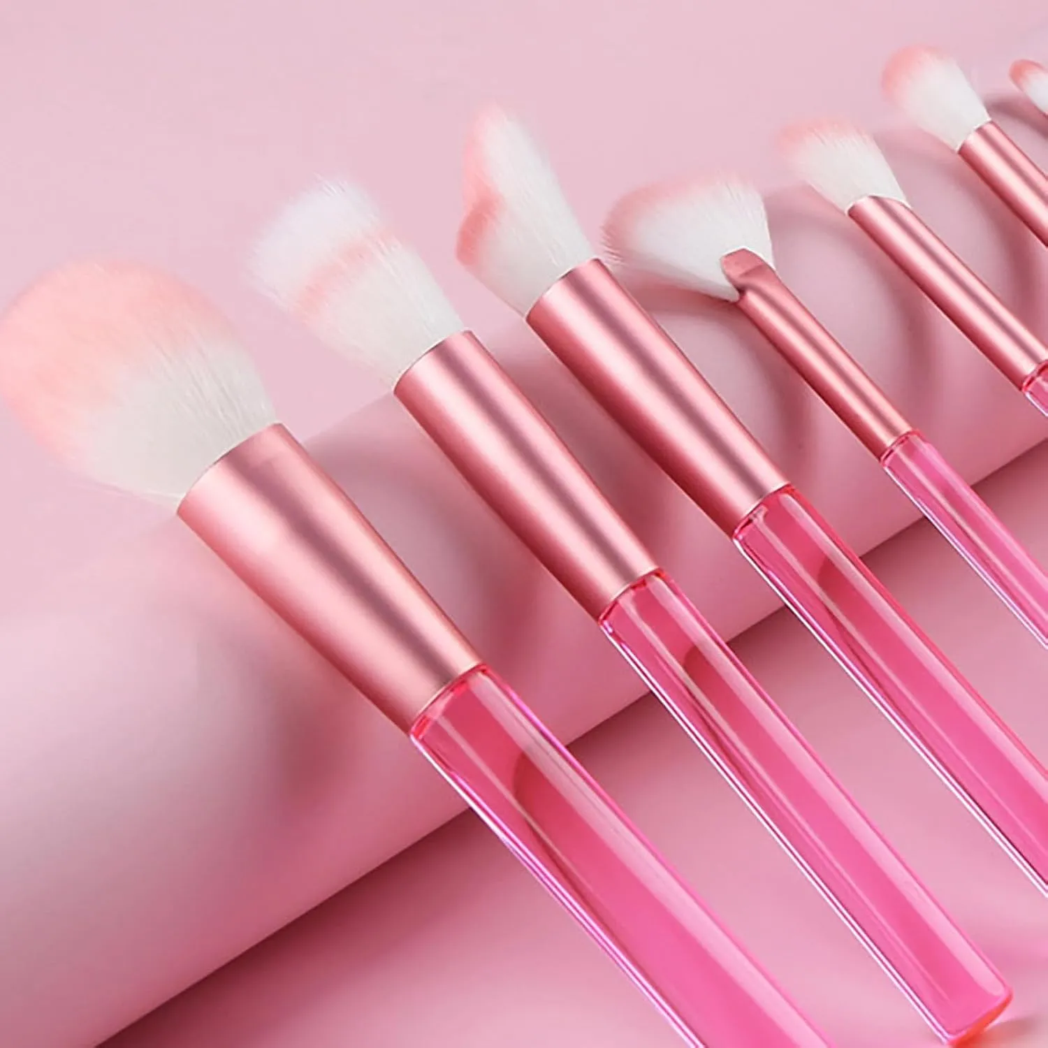 Makeup Brushes with Storage Case, 9 Pcs Premium Synthetic Flat Foundation Brush,Eyeliner Blending Contour Powder Concealer Eyeshadow Brushes,Gifts for Mom