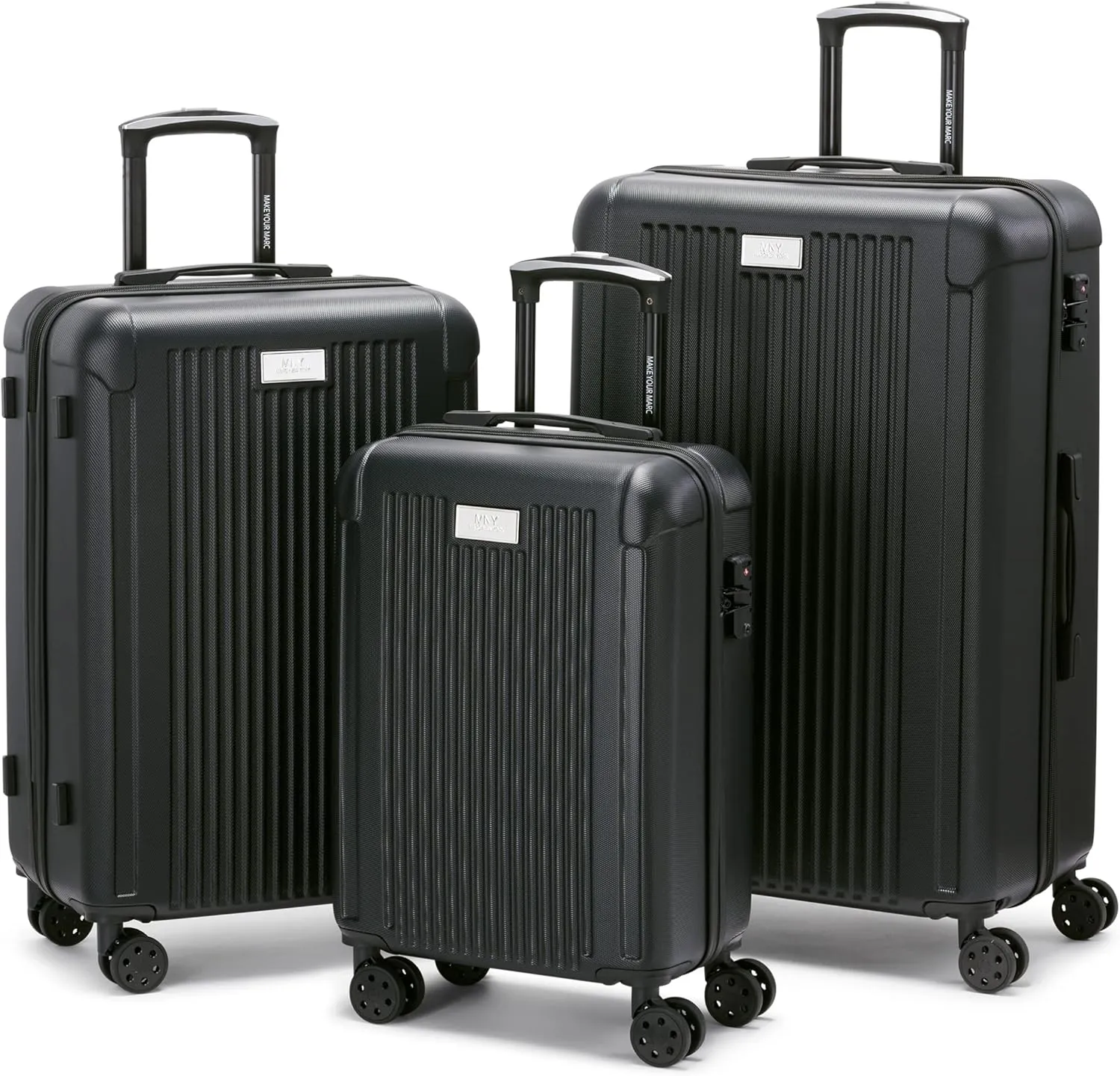 Marc New York Lotus 25" Upright Luggage, Black, Medium