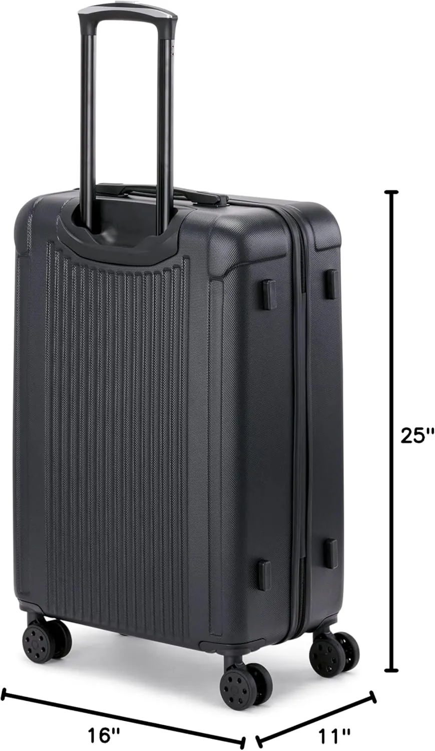 Marc New York Lotus 25" Upright Luggage, Black, Medium