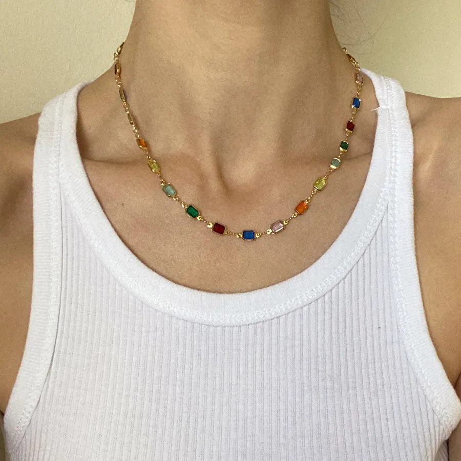Marion Necklace — Dark Stones