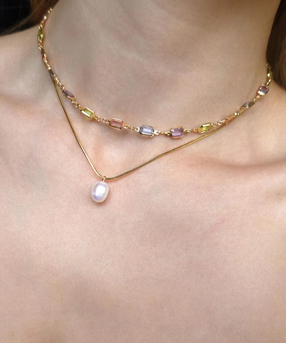 Marion Necklace — Light Stones