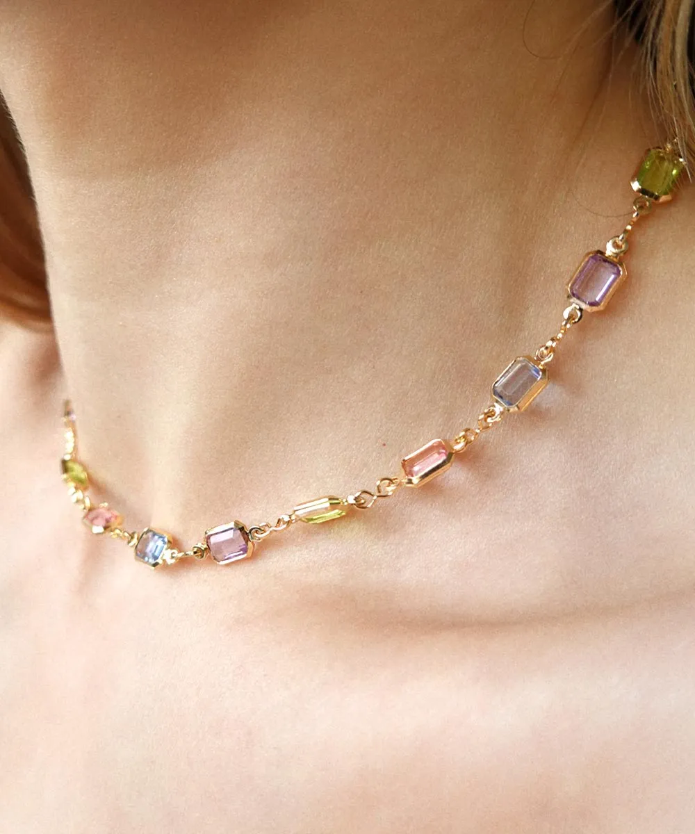 Marion Necklace — Light Stones