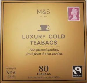Marks and Spencer UK. Luxury Gold Range Teabags 80 Bags. (1 Pack)