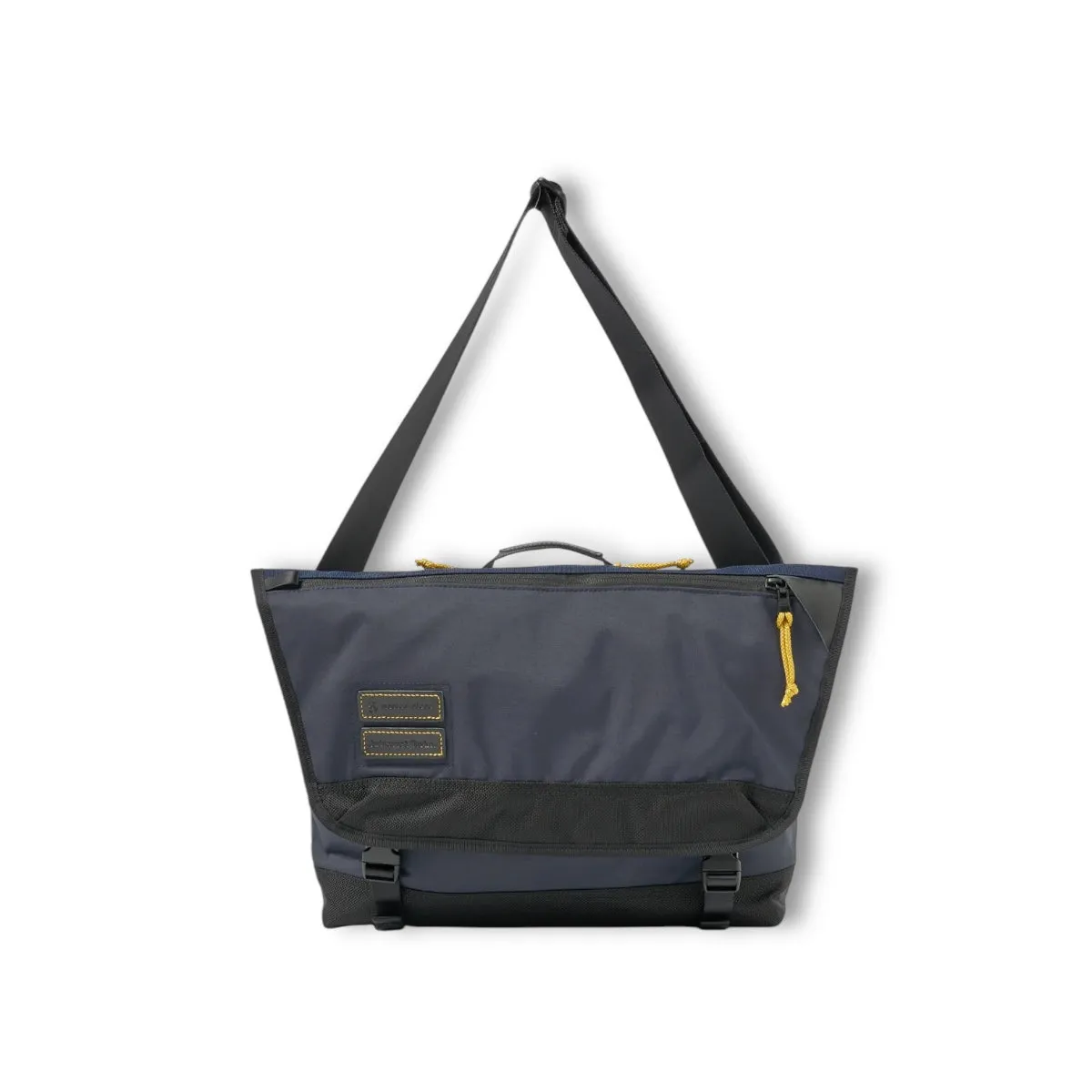 master-piece x Universal Works Courier Bag MP31227 recycled tech canvas navy