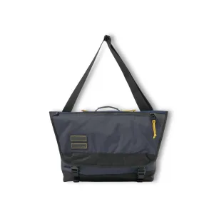 master-piece x Universal Works Courier Bag MP31227 recycled tech canvas navy