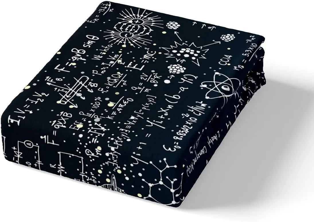 Math Equation Duvet Cover Mathematics Formula Biology Bedding Set Math Geometry Science Comforter Cover for Boys Girls Children Teens Bedroom Decor Galaxy Bedspread Cover Full with 2 Pillow Case