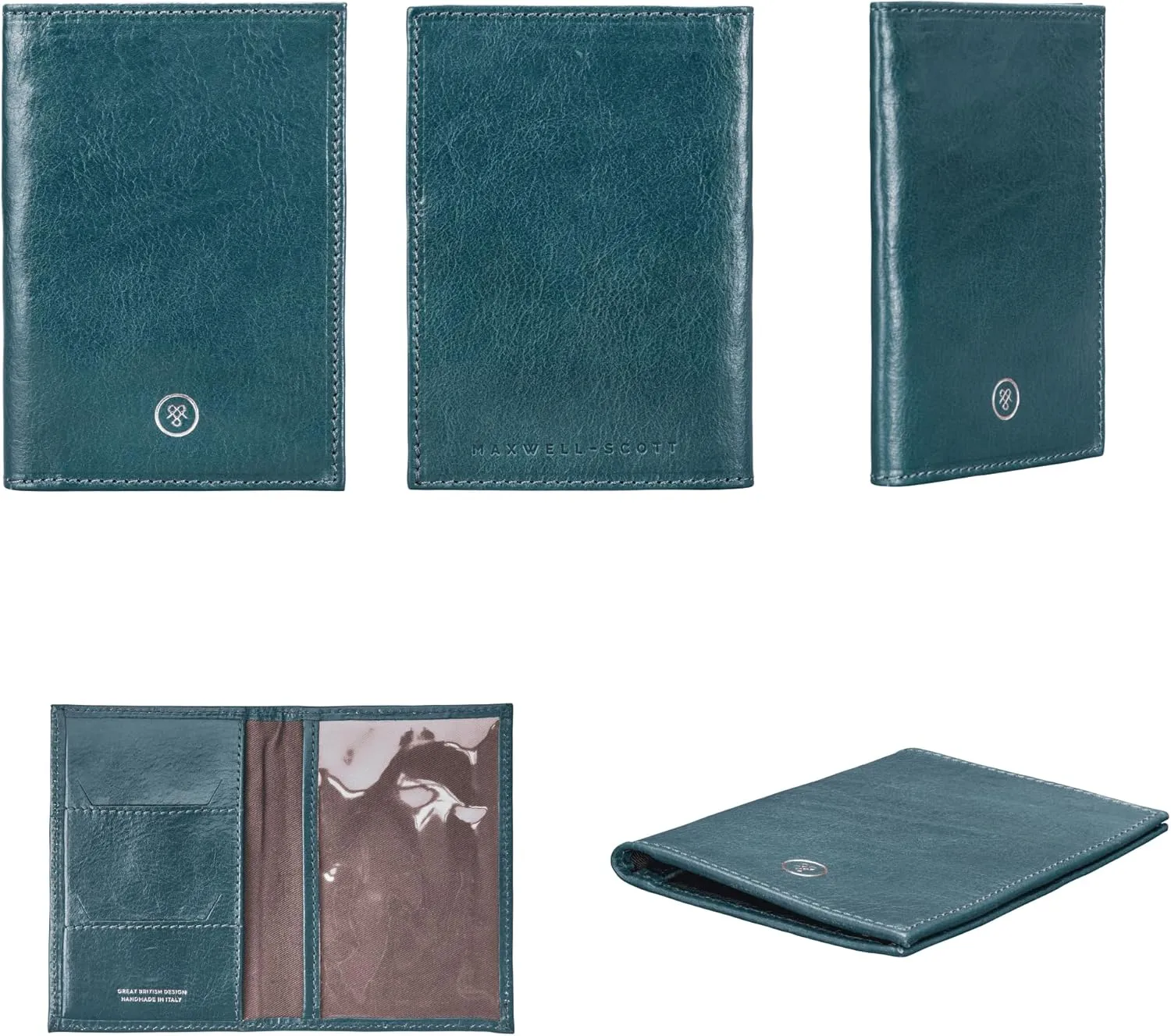Maxwell Scott - Luxury Leather Passport Holder Cover for Luxury Travel - Handmade from Italian Full Grain Hides - The Prato