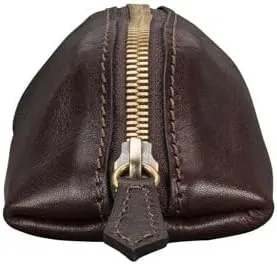 Maxwell Scott - Luxury Leather Pencil Pens Case with Zip Opening - Handmade from Italian Full Grain Hides - The Felice