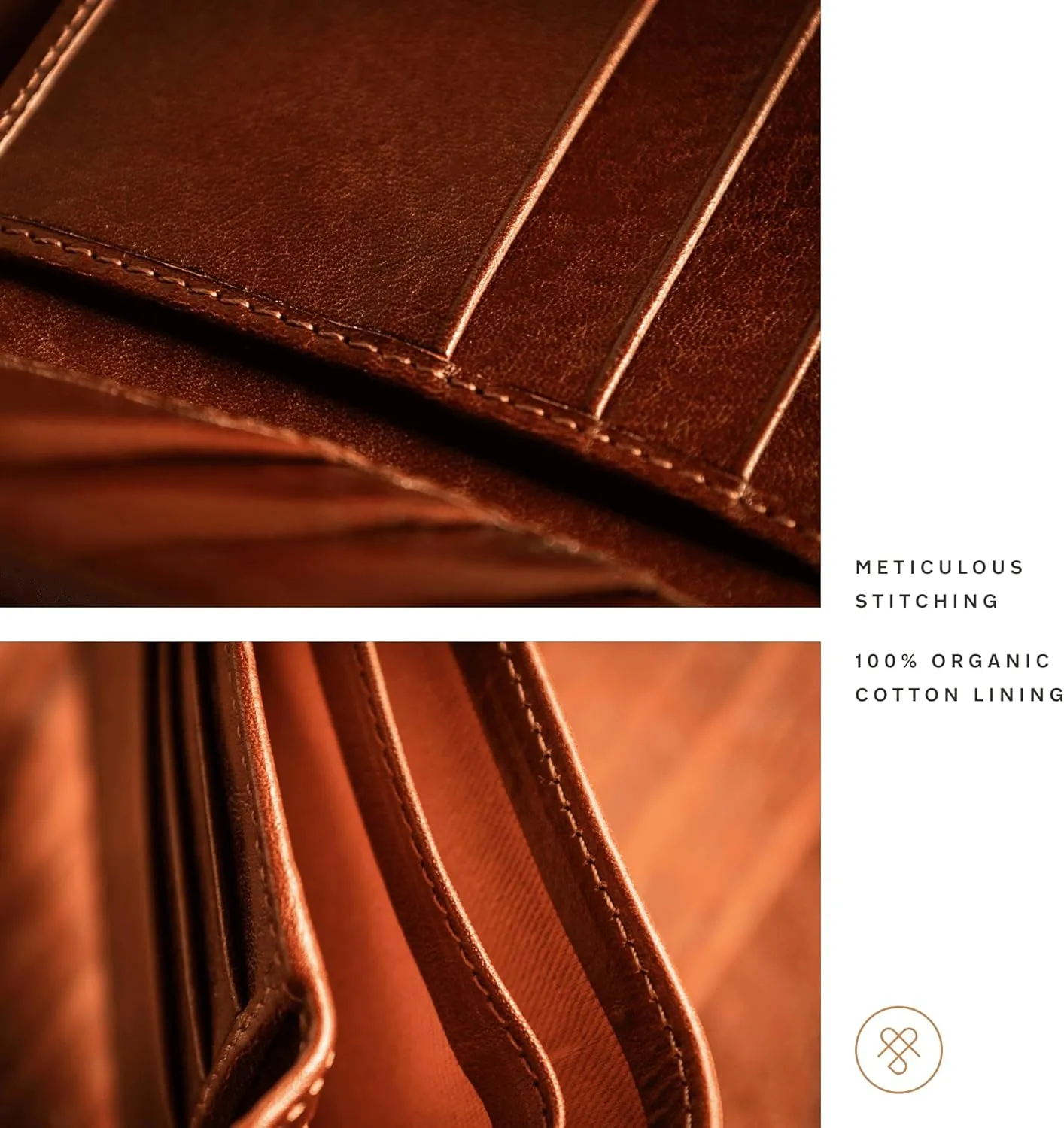 Maxwell Scott - Mens Classic Luxury Leather Bifold Card Wallet Billfold - Made in Italy - The Vittore Chestnut Tan