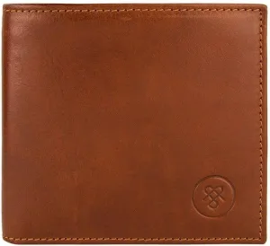Maxwell Scott - Personalized Luxury Leather RFID Billfold Wallet for Men - Handmade in Italy - The Vittore RFID Chestnut Tan
