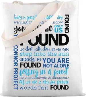 MBMSO DEH Musical Gifts You Will Be Found Theater Tote Bag Musical Theater Gift Musical Merch Gifts for DEH Musical Fans