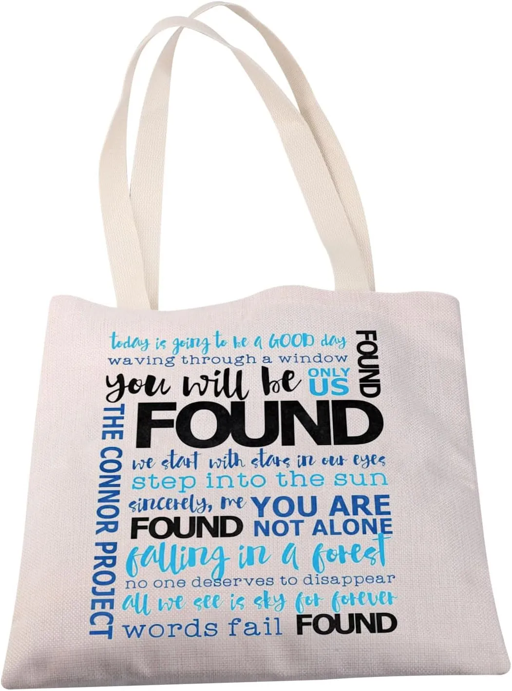 MBMSO DEH Musical Gifts You Will Be Found Theater Tote Bag Musical Theater Gift Musical Merch Gifts for DEH Musical Fans