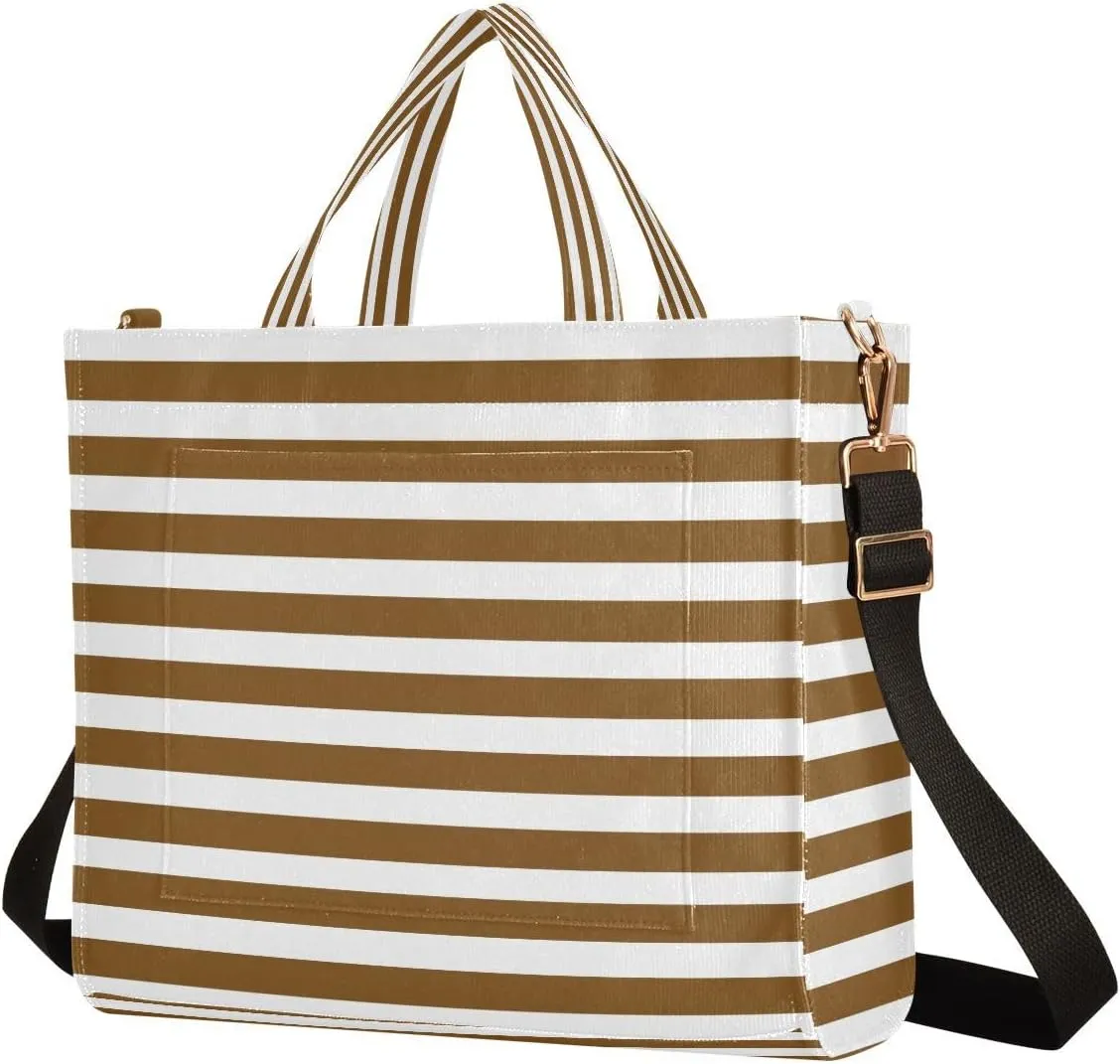MCHIVER Tote Bag for Women Corduroy Crossbody Shoulder Purse Utility Totes for Trip Office Work 13.7 * 4.9 * 12.2 IN