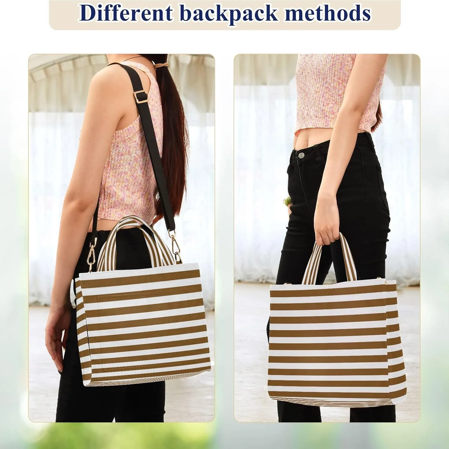 MCHIVER Tote Bag for Women Corduroy Crossbody Shoulder Purse Utility Totes for Trip Office Work 13.7 * 4.9 * 12.2 IN