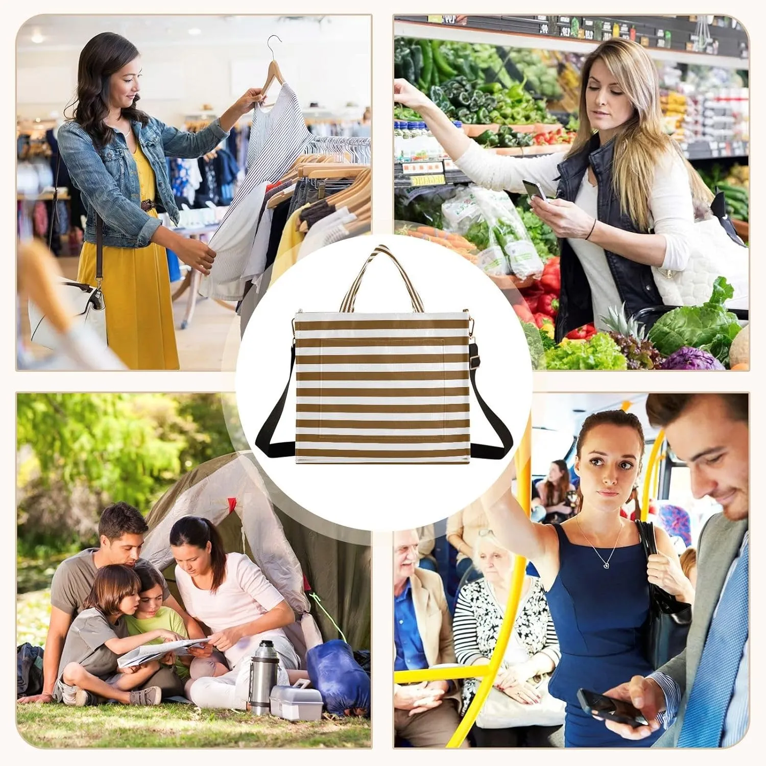MCHIVER Tote Bag for Women Corduroy Crossbody Shoulder Purse Utility Totes for Trip Office Work 13.7 * 4.9 * 12.2 IN