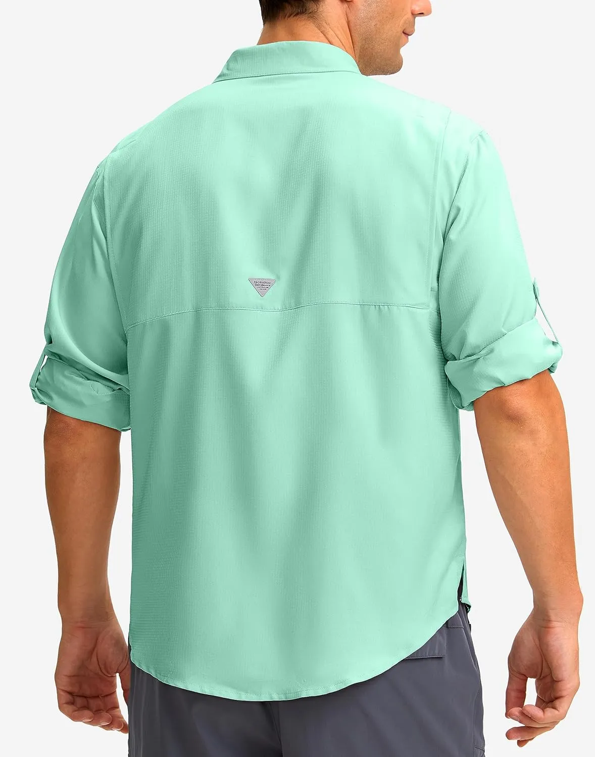 Men's Long Sleeve Sun Protection Fishing Shirt with Zipper Pockets UPF 50  Lightweight Cool Sun Shirts for Men Hiking Outdoor