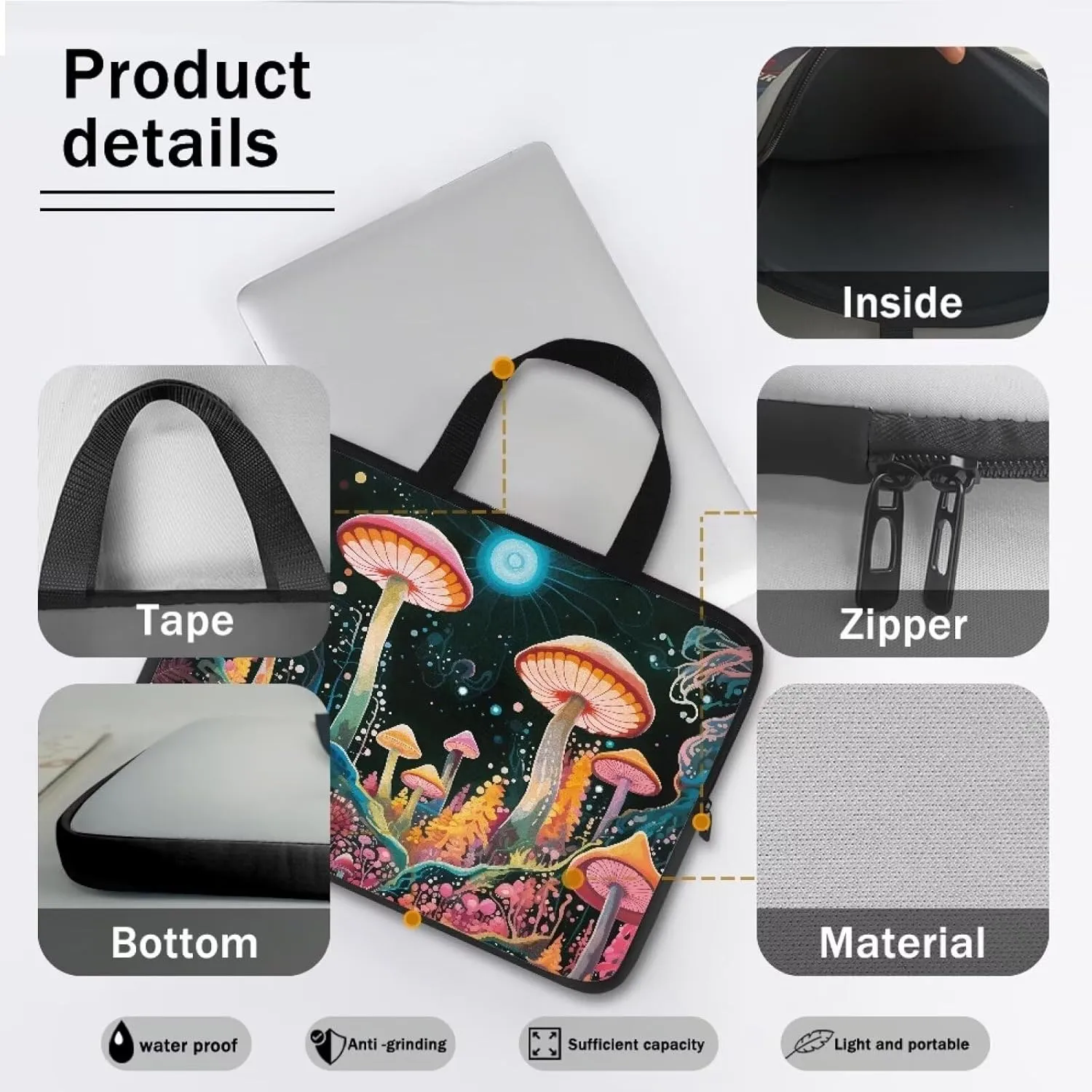 Messenger Bag Laptop Briefcases for Men 15.6 Inch Laptop Bag Computer Bag Lightweight Shoulder Handbag