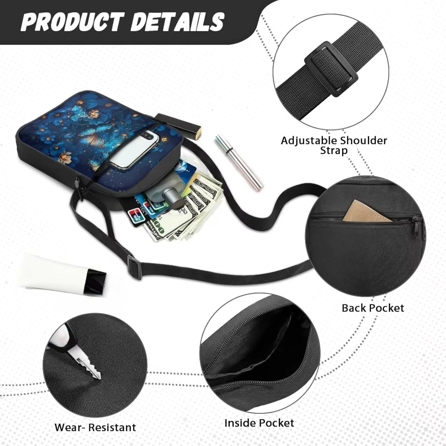 Messenger Bag Womens Shoulder Bag Mens Zipper Work Office Bag Briefcases Wallet Purse for Travelling Daily