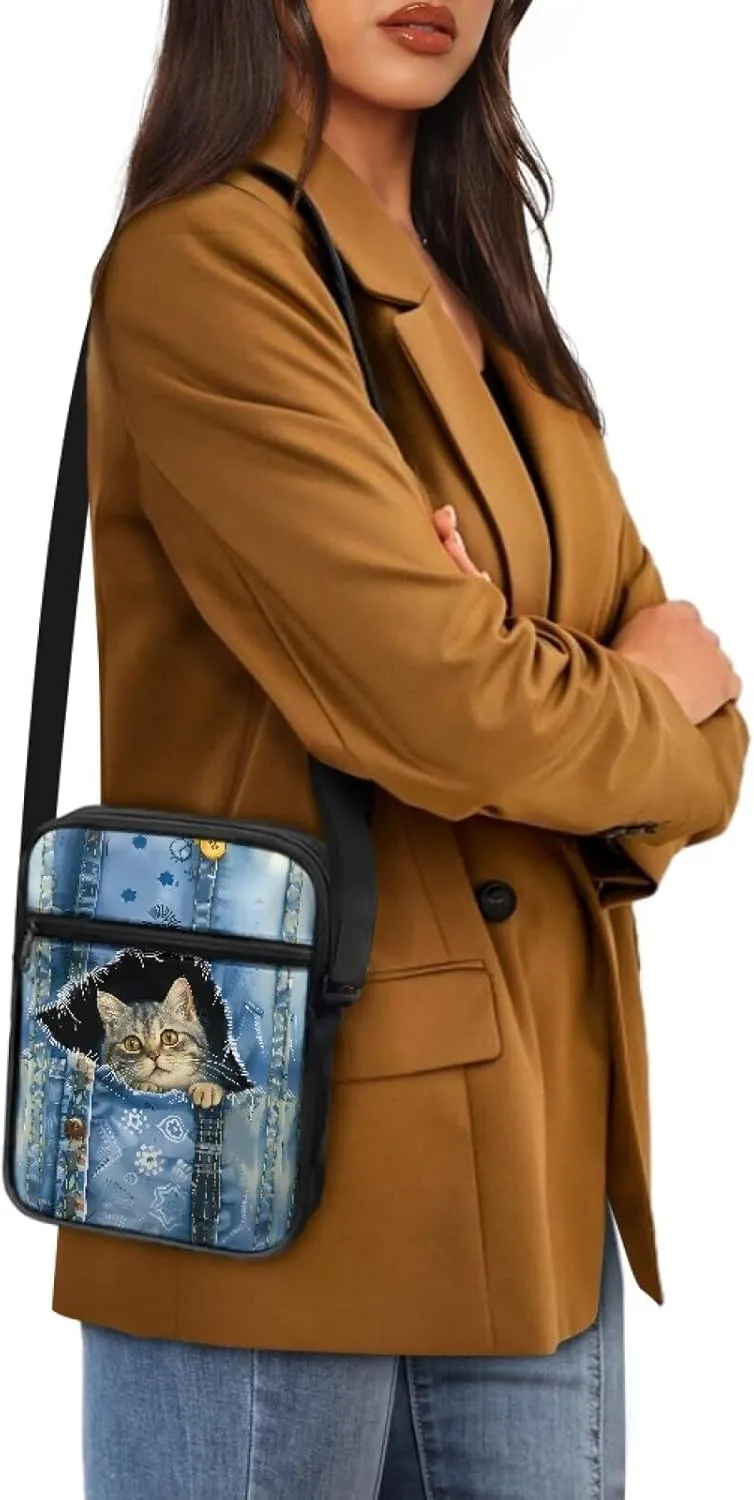 Messenger Bag Womens Shoulder Bag Mens Zipper Work Office Bag Briefcases Wallet Purse for Travelling Daily
