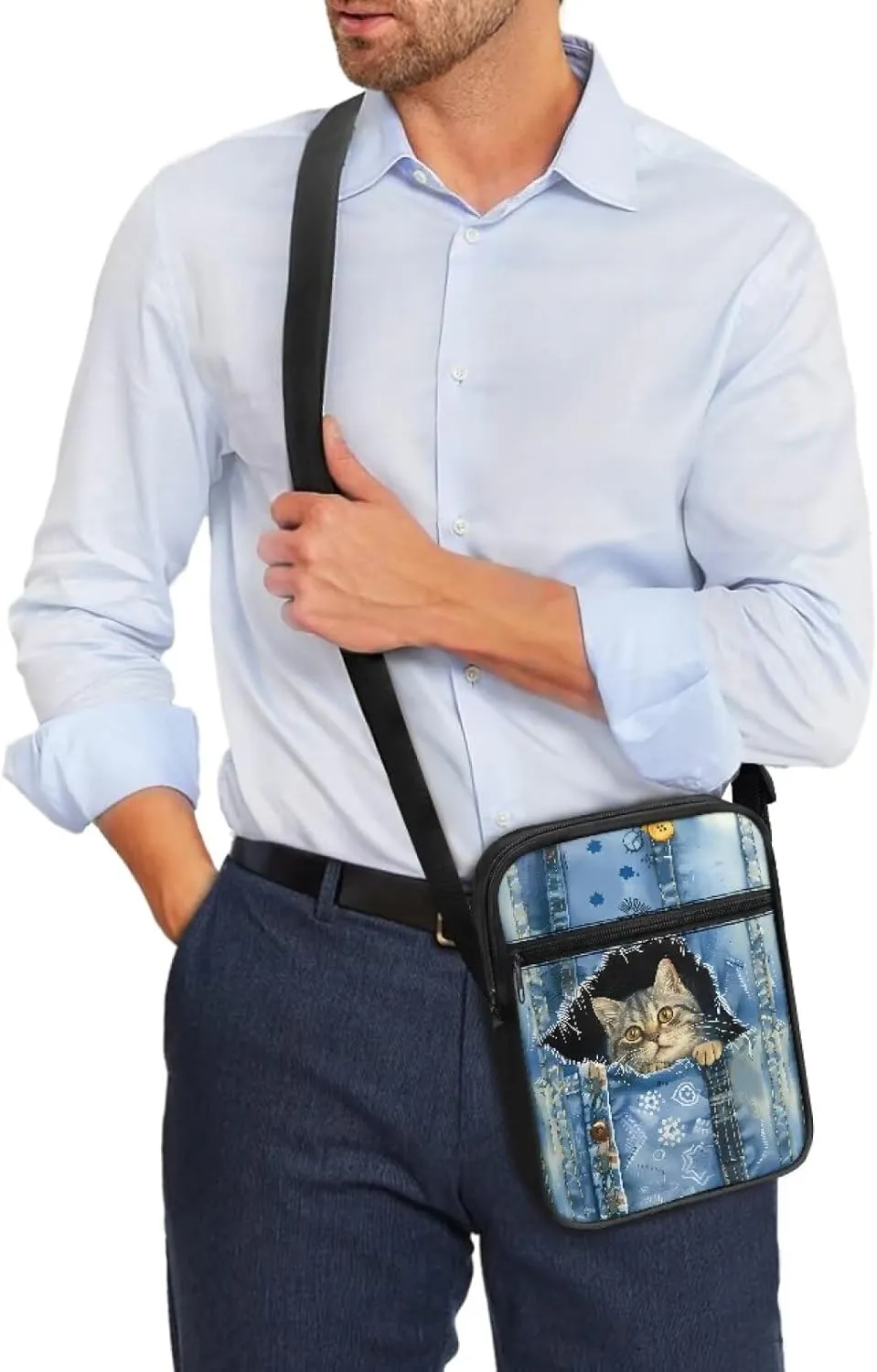 Messenger Bag Womens Shoulder Bag Mens Zipper Work Office Bag Briefcases Wallet Purse for Travelling Daily