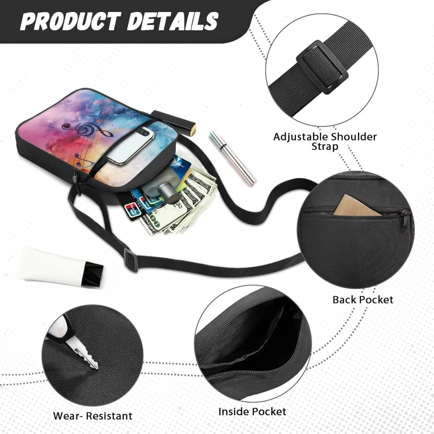 Messenger Bag Womens Shoulder Bag Mens Zipper Work Office Bag Briefcases Wallet Purse for Travelling Daily