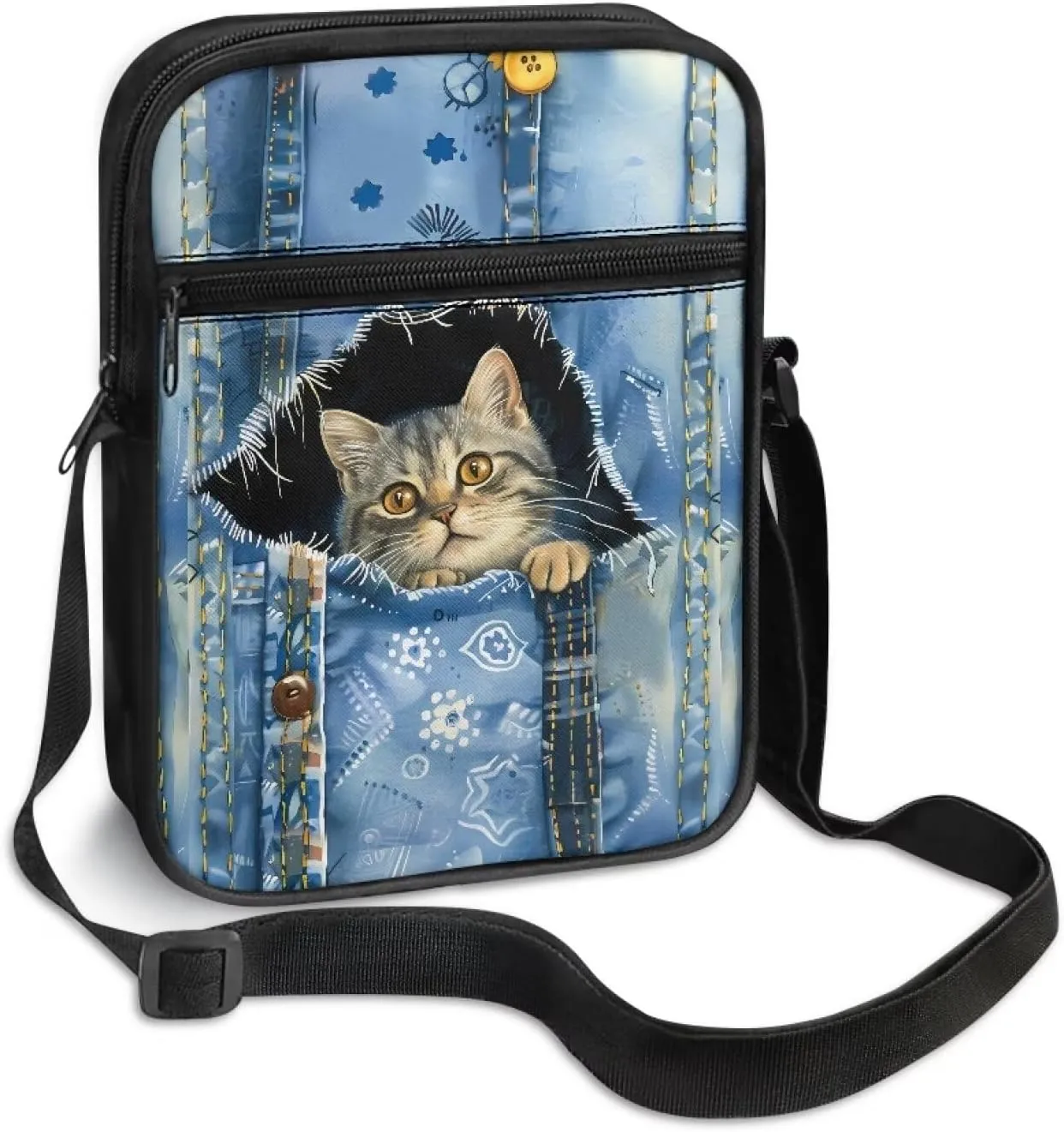 Messenger Bag Womens Shoulder Bag Mens Zipper Work Office Bag Briefcases Wallet Purse for Travelling Daily