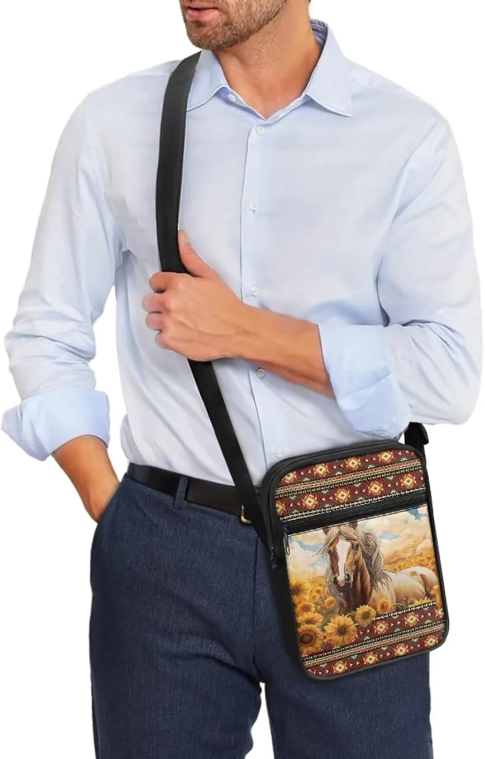 Messenger Bag Womens Shoulder Bag Mens Zipper Work Office Bag Briefcases Wallet Purse for Travelling Daily