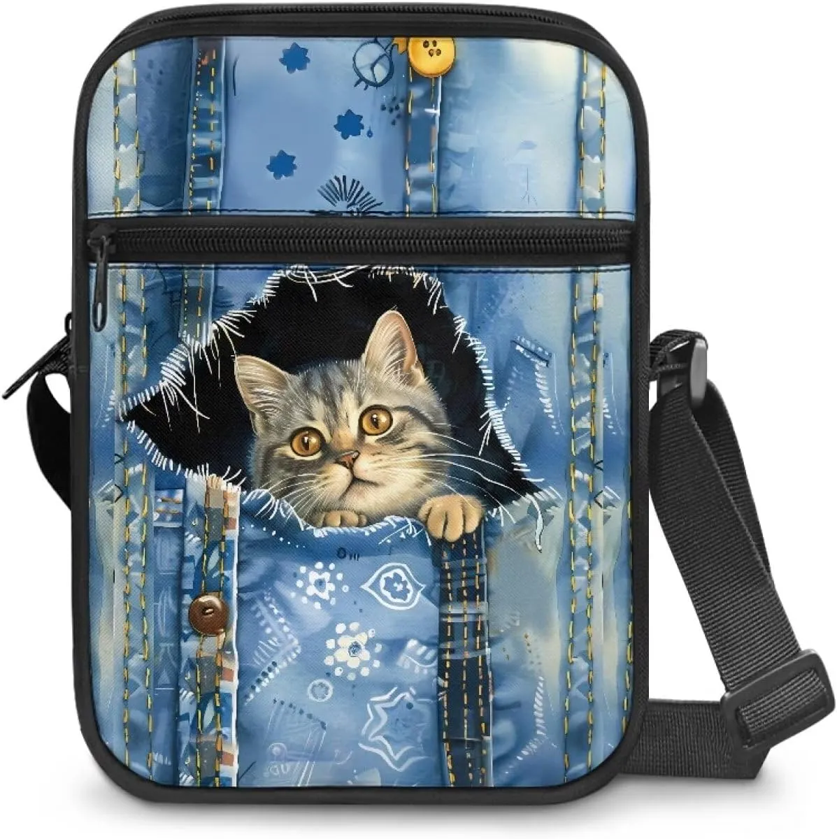 Messenger Bag Womens Shoulder Bag Mens Zipper Work Office Bag Briefcases Wallet Purse for Travelling Daily