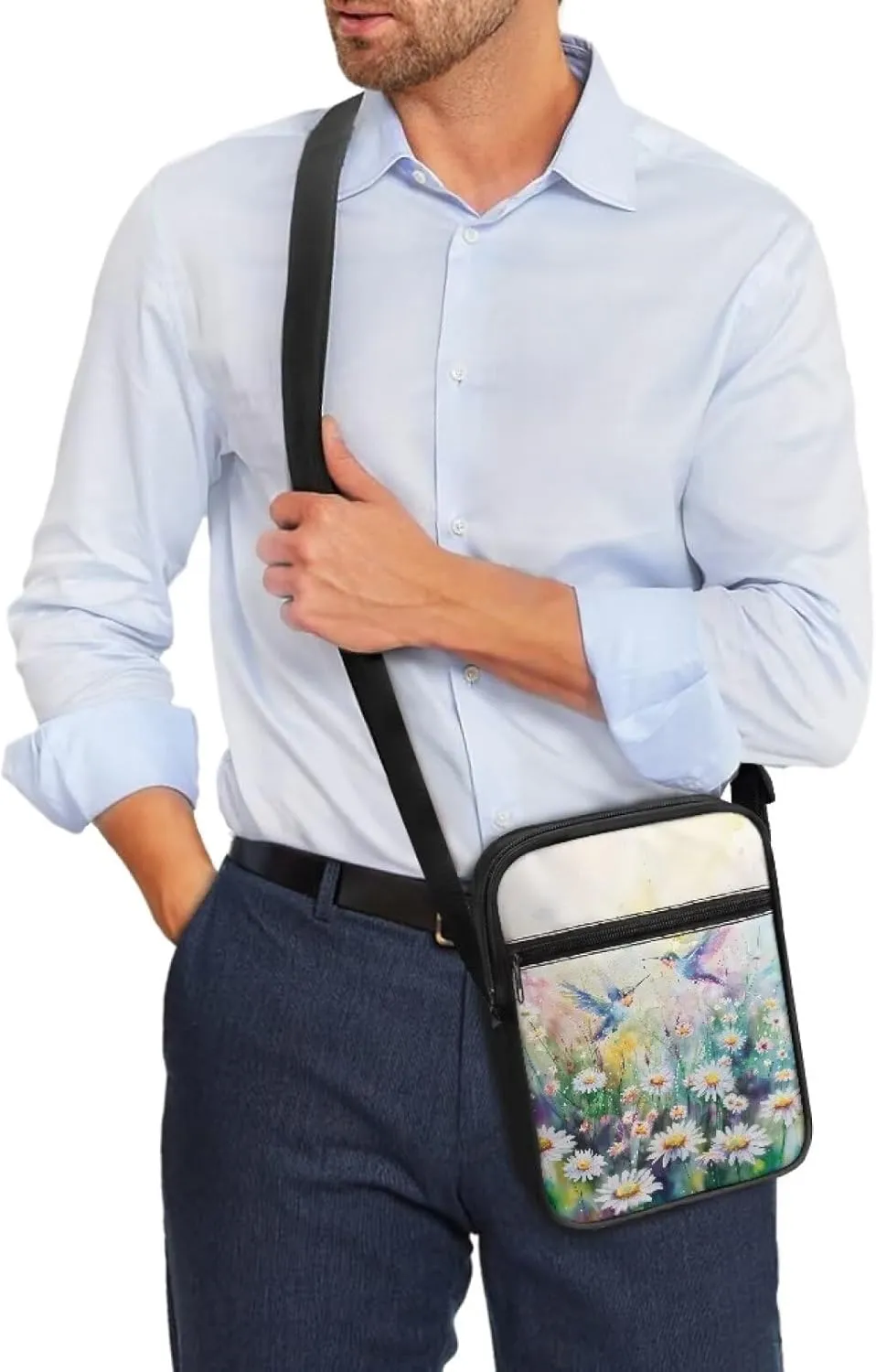 Messenger Bags Unisex Crossbody Shoulder Bag Lightweight Work Office Bag Briefcases for Cell Phone One Size