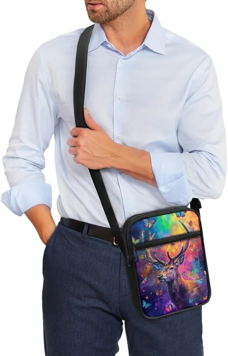 Messenger Bags Unisex Crossbody Shoulder Bag Lightweight Work Office Bag Briefcases for Cell Phone One Size