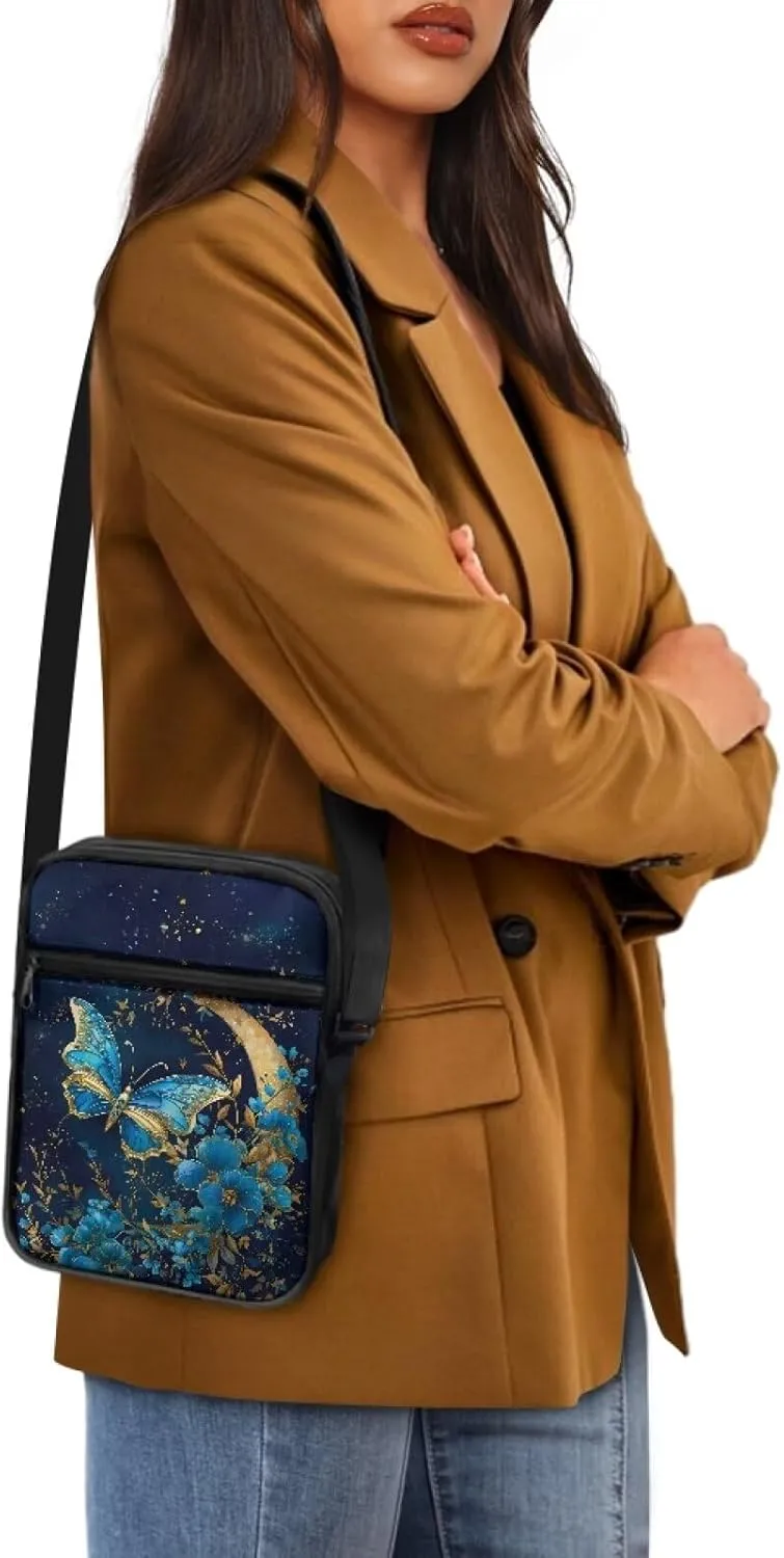 Messenger Bags Unisex Crossbody Shoulder Bag Lightweight Work Office Bag Briefcases for Cell Phone One Size