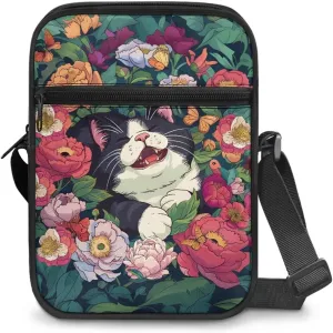 Messenger Bags Unisex Crossbody Shoulder Bag Lightweight Work Office Bag Briefcases for Cell Phone One Size