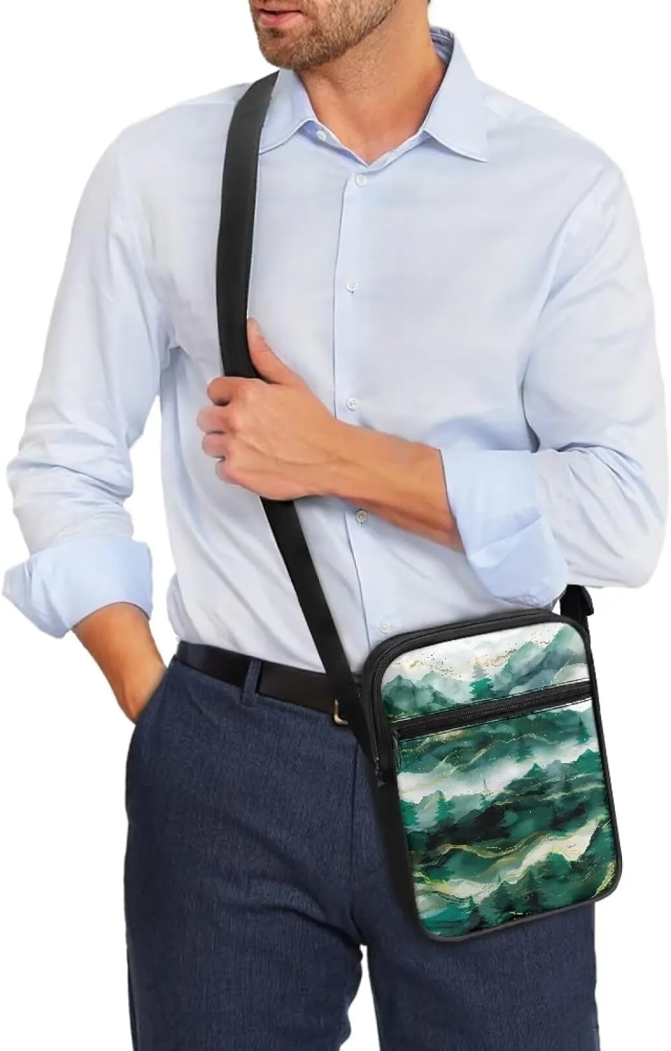 Messenger Bags Unisex Crossbody Shoulder Bag Lightweight Work Office Bag Briefcases for Cell Phone One Size