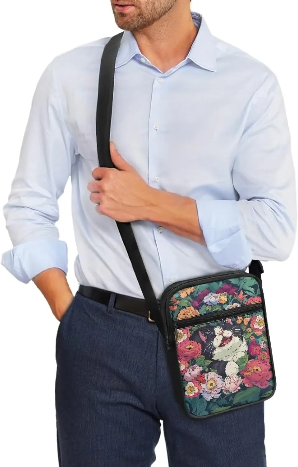 Messenger Bags Unisex Crossbody Shoulder Bag Lightweight Work Office Bag Briefcases for Cell Phone One Size