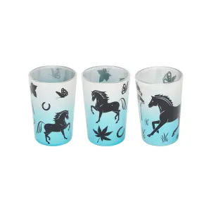 Metallic Tealight Horse 3 Pack