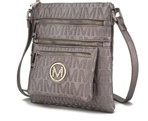 Mia K Women's Crossbody Handbag, PU Leather Adjustable Strap, Side Crossover Bag, Shoulder Bag