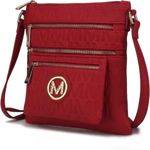 Mia K Women's Crossbody Handbag, PU Leather Adjustable Strap, Side Crossover Bag, Shoulder Bag