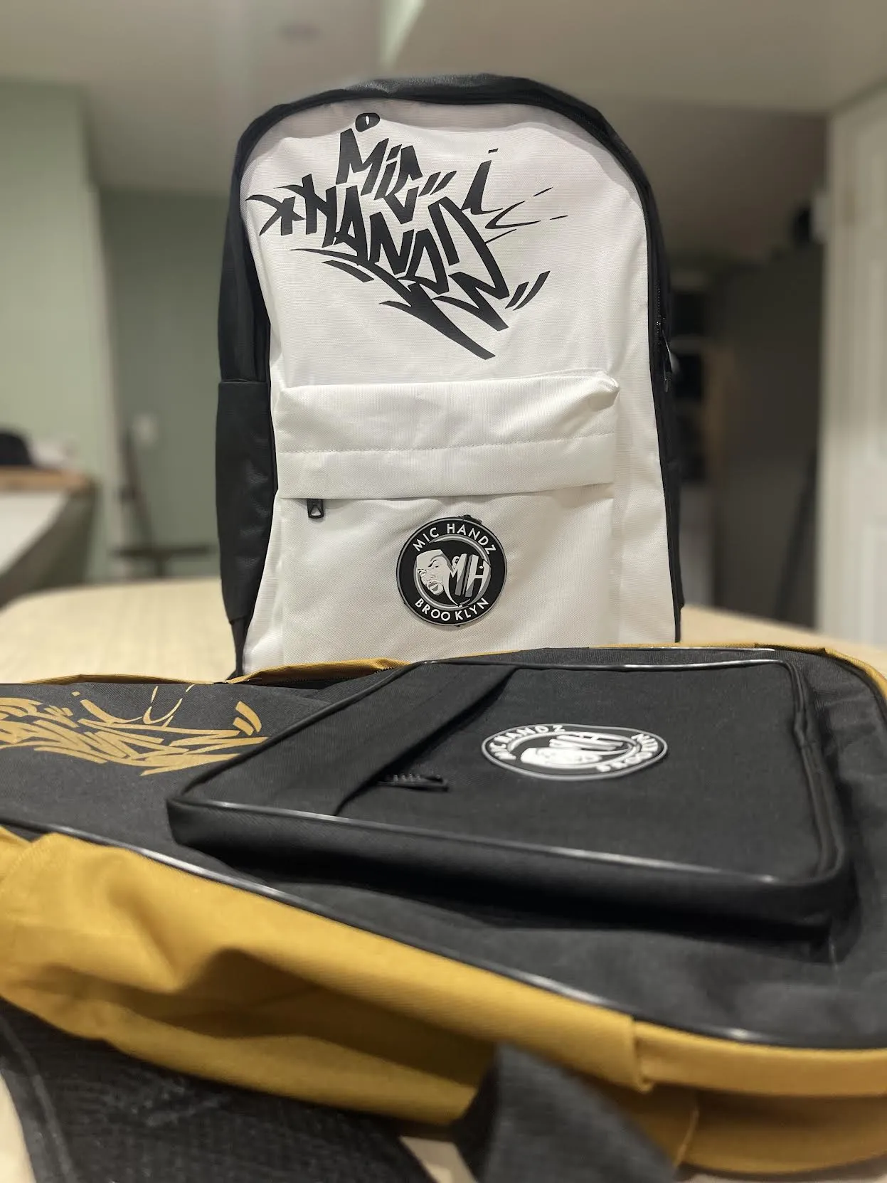 MIC HANDZ x RIBMEZ "OREO" Logo Bookbag