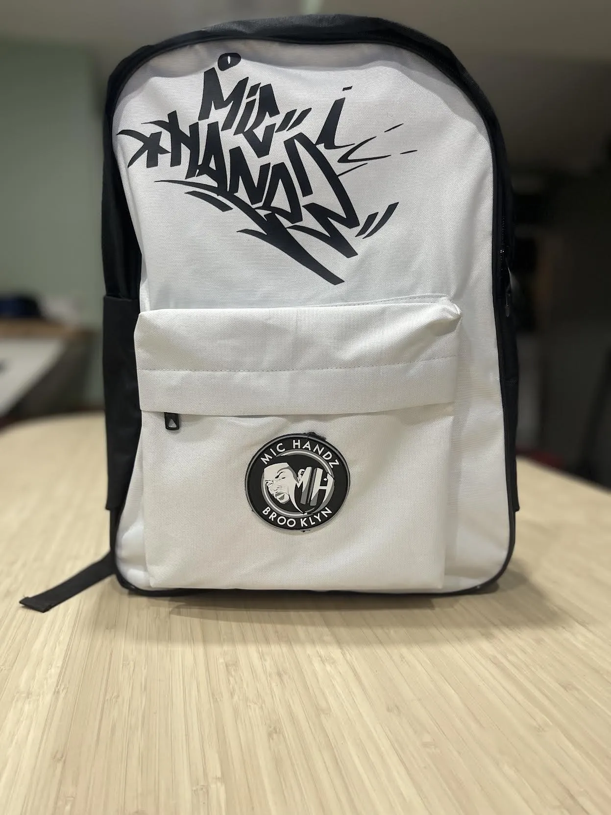 MIC HANDZ x RIBMEZ "OREO" Logo Bookbag