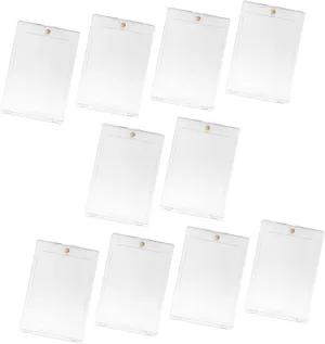 Milisten 10Pcs Magnetic Game Card Storage Box Card Protective Holder with Transparent Design Easy Open Close Magnetic Case