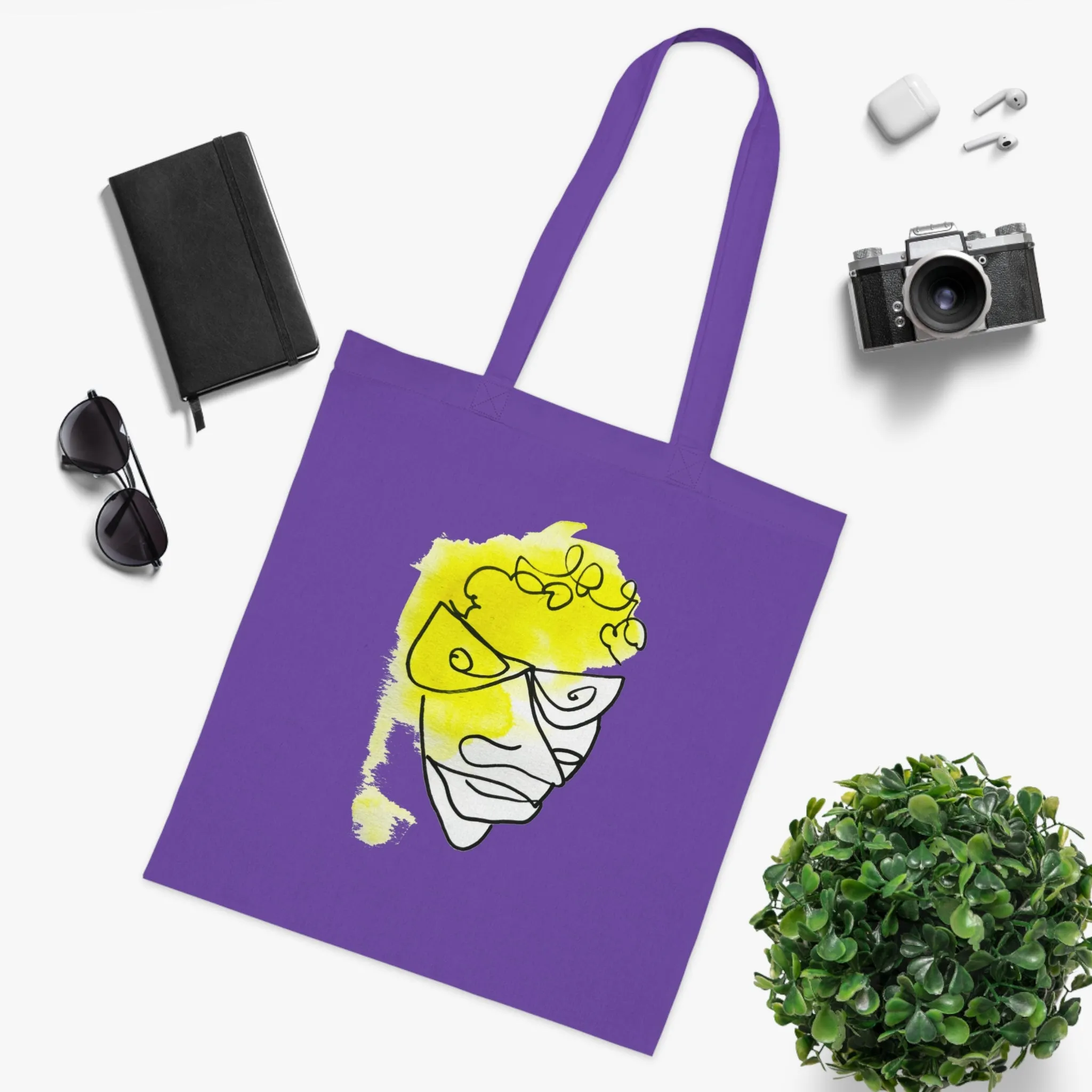 Mindful - Versatile 100% Cotton Tote: Vibrant Colors, Light & Practical