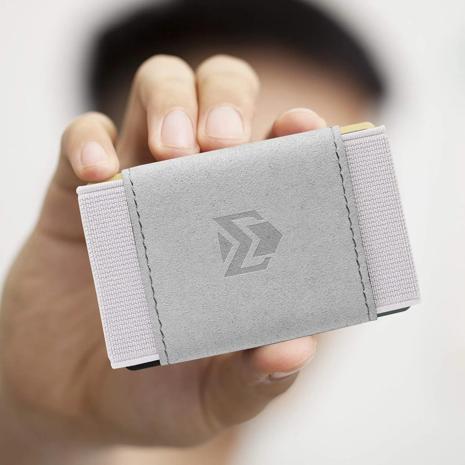 Minimalist Slim Elastic Wallet - Small Front Pocket Credit Card Holder for Men & Women Holds Up to 12 Card & Cash