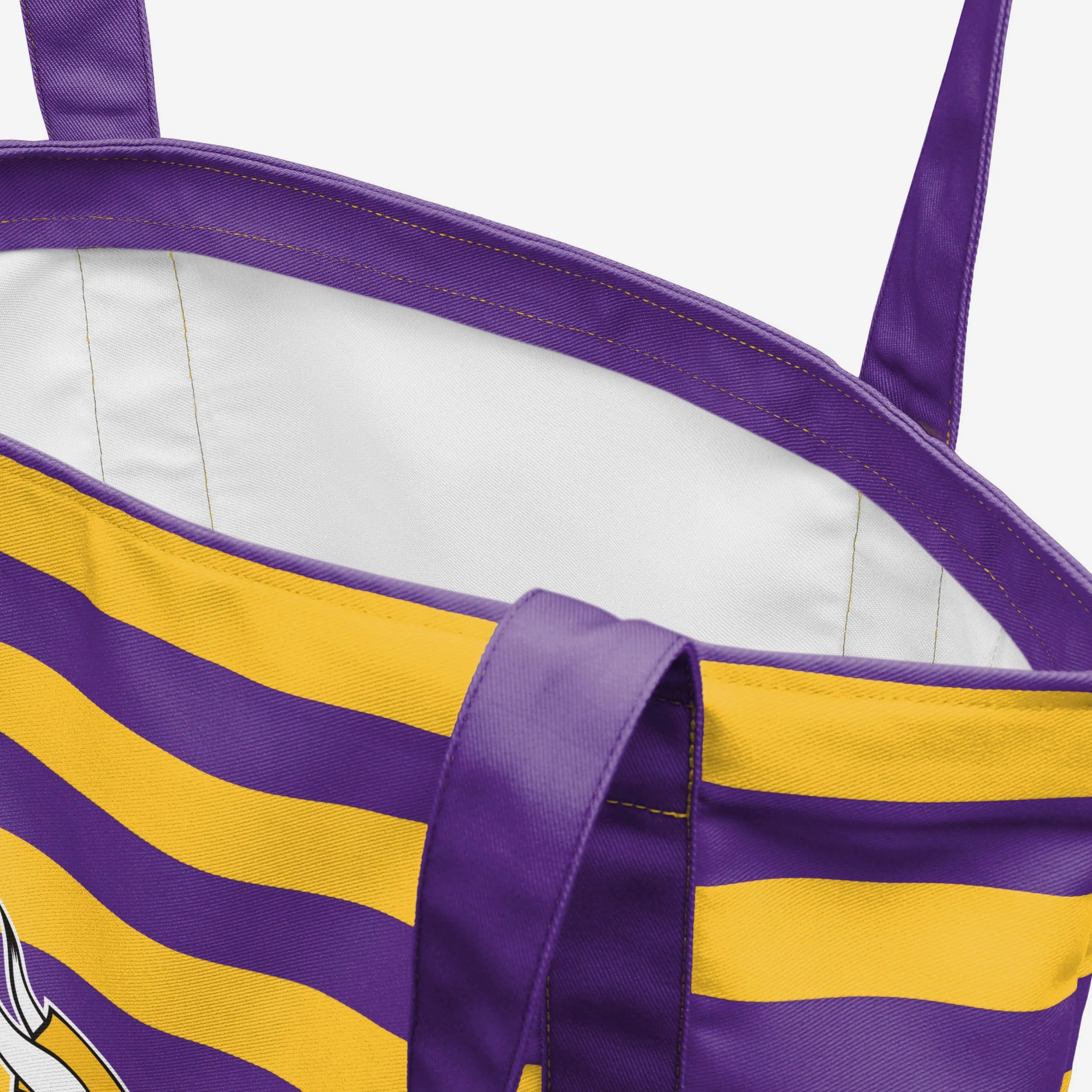 Minnesota Vikings Team Stripe Canvas Tote Bag