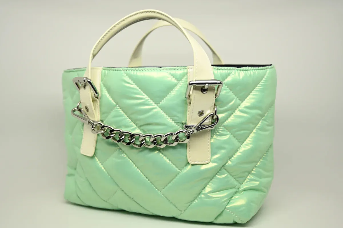 Mint Pearly Kiss And Cry Angels Tote Bag